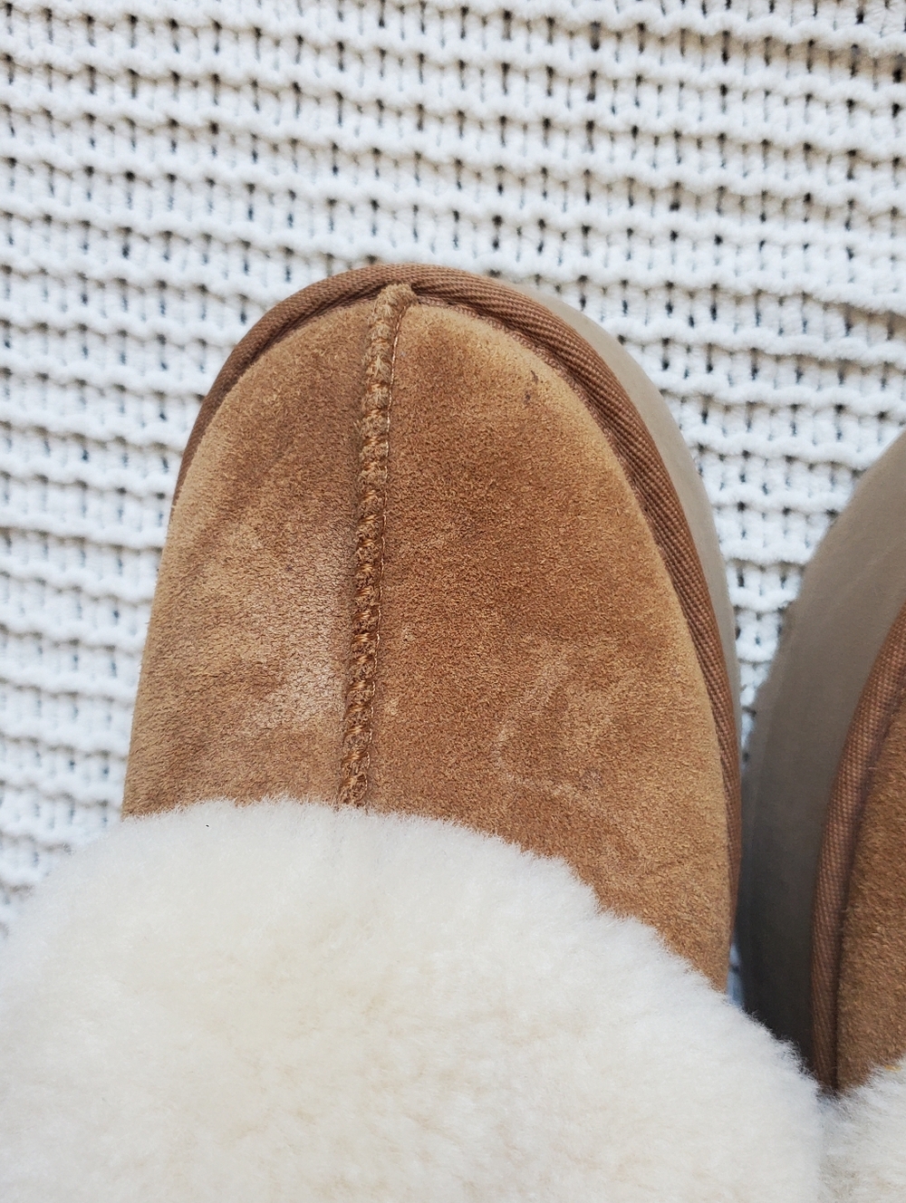UGG Women's Funkette slippers in the Chestnut color - Picture 7 of 11